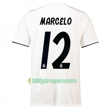 Billige Fotballdrakter Real Madrid Marcelo 12 Hjemmedraktsett 2018/19 Kortermet
